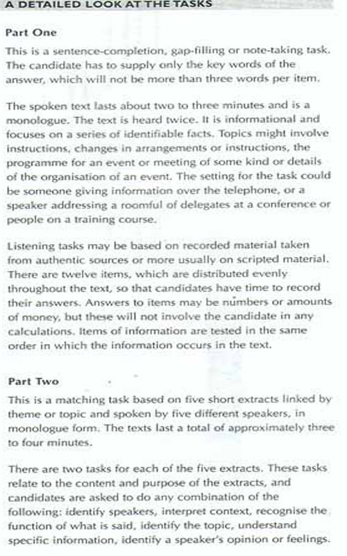 BEC考试大纲：Test of Listening(BEC Higher)