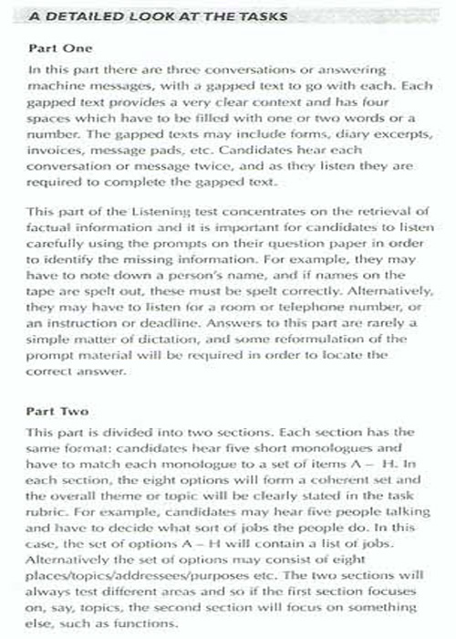 BEC考试大纲：Test of Listening(BEC Vantage)