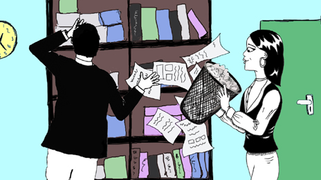 Anna and Paul, characters in English at Work