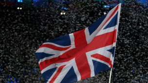 伦敦奥运开幕式上的英国国旗