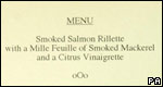 A menu