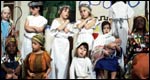 children dressed up to do a nativity play