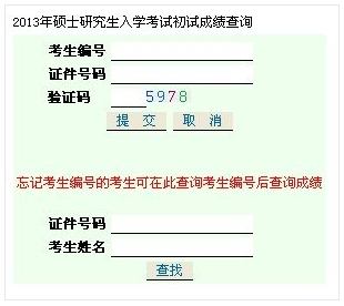 西南财经大学2013考研成绩查询