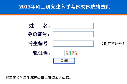 浙江师范大学2013考研成绩查询入口