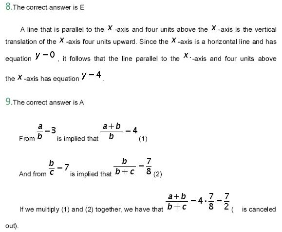 9道SAT数学选择题练习