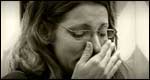 A crying woman