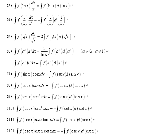 考研数学不定积分:基本积分公式总结